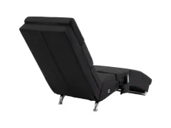 HOMCOM Relaxliege mit Massagefunktion Polyester Stahl 168L x 56B x 84H cm Schwarz