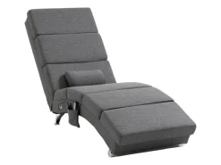 HOMCOM Relaxliege mit Massagefunktion Rückenlehne mit 5 Modi Kissen Dunkelgrau* Sessel
