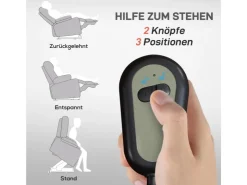 HOMCOM Relaxsessel Elektrisch mit Aufstehhilfe 5 Massagemodi Liegefunktion für Wohnzimmer Grau* Sessel
