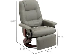 HOMCOM Relaxsessel Kunstleder Schaumstoff L78 x B87 x H100 cm* Sessel