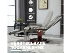 HOMCOM Relaxsessel Kunstleder Schaumstoff L78 x B87 x H100 cm* Sessel