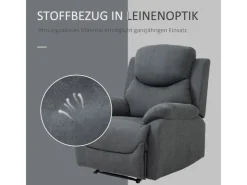 HOMCOM Relaxsessel Liege 150° mit Schlaffunktion 93 x 88 x 102 cm