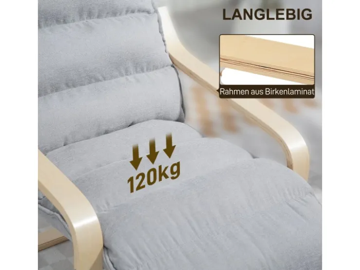 HOMCOM Relaxsessel Loungesessel Gepolstert Sessel mit Armlehne Lesesessel* Sessel