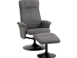 HOMCOM Relaxsessel mit Hocker Drehbar bis 150 kg Belastbar