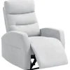 HOMCOM Relaxsessel mit Liegefunktion Polyester 76L x 93B x 103H cm Hellgrau