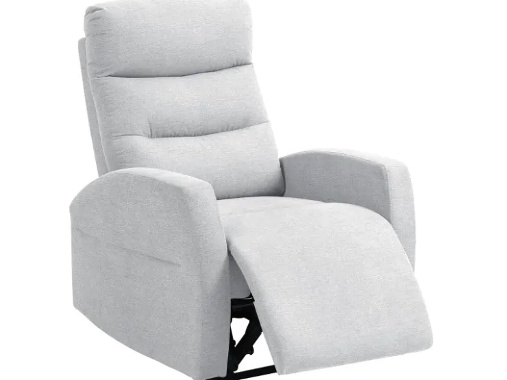 HOMCOM Relaxsessel mit Liegefunktion Polyester 76L x 93B x 103H cm Hellgrau