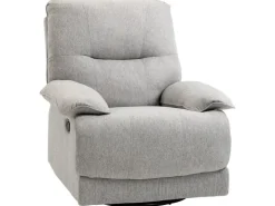 HOMCOM Relaxsessel mit Liegefunktion Leinenoptik Federkernsystem* Sessel