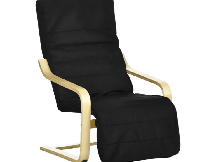 HOMCOM Relaxstuhl mit Verstellbarem Fußteil 66,5 x 94 x 100 cm