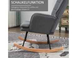 HOMCOM Schaukelstuhl mit Hocker* Hocker