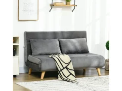 HOMCOM Schlafsessel mit Bettfunktion Kissen und Verstellbarer Rückenlehne* Sessel|Kissen