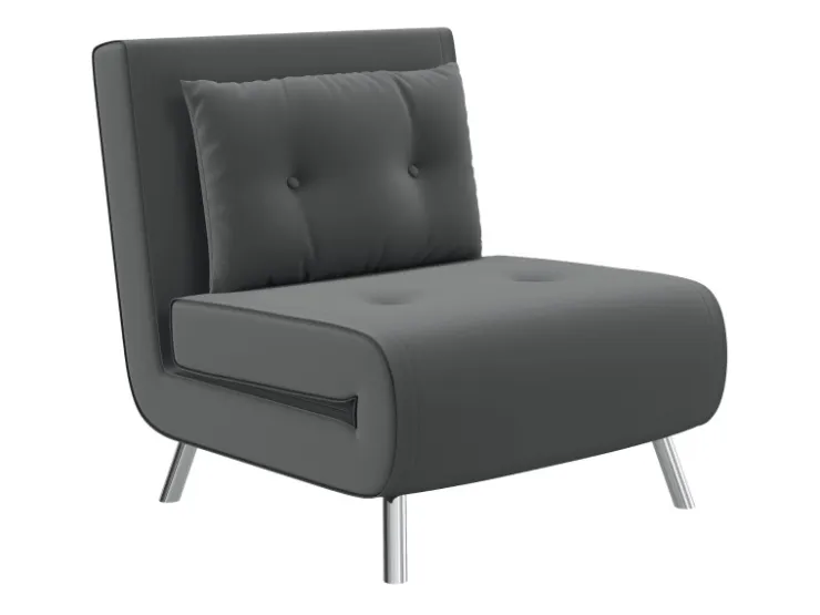 HOMCOM Schlafsessel mit Bettfunktion Kissen 77 x 88 x 83 cm