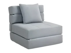 HOMCOM Schlafsessel Polybaumwolle Schaumstoff Hellgrau 70L x 70B x 61H cm