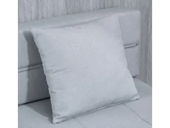 HOMCOM Schlafsessel Polybaumwolle Schaumstoff Hellgrau 70L x 70B x 61H cm