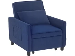 HOMCOM Schlafsessel Polyester Eukalyptusholz 74L x 84B x 81H cm