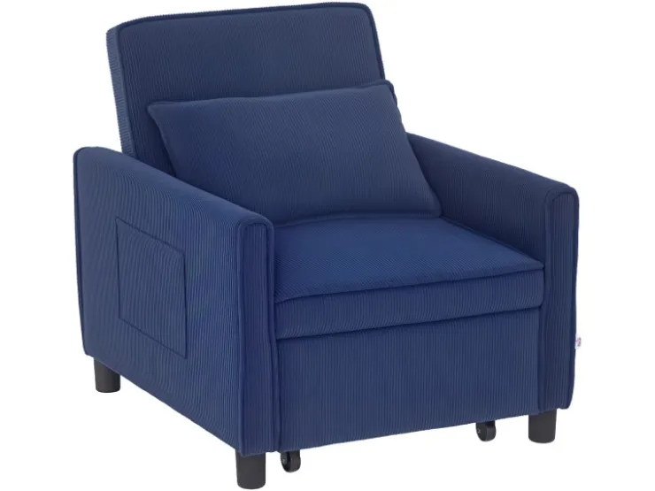 HOMCOM Schlafsessel Polyester Eukalyptusholz 74L x 84B x 81H cm