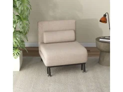 HOMCOM Schlafsessel Stahl Polyester 75L x 70B x 75H cm* Kissenbezüge