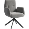 HOMCOM Sessel Drehbar Loungesessel mit Armlehne für Wohnzimmer Schlafzimmer Dunkelgrau