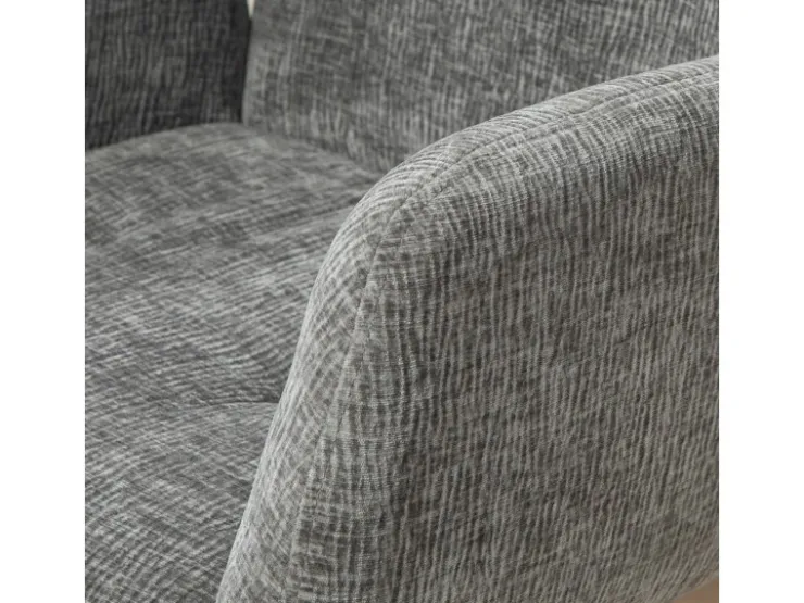 HOMCOM Sessel Drehbar Loungesessel mit Armlehne für Wohnzimmer Schlafzimmer Dunkelgrau