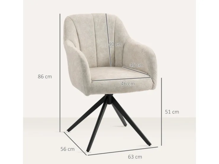 HOMCOM Sessel Wohnzimmer Loungesessel mit Stahlbeine Samtoptik für Schlafzimmer Beige