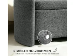 HOMCOM Sitzbank Bettbank mit Stauraum Polsterbank 105 x 44 x 45 cm