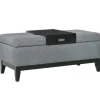HOMCOM Sitzbank mit Stauraum Aufbewahrungsbox Dunkelgrau Schwarz 107 x 50 x 44cm* Sitzbänke