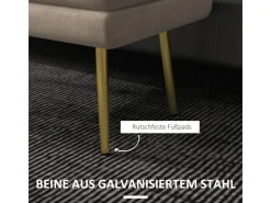 HOMCOM Sitzbank Polsterbank mit Stauraum Samtoptik 79 x 37 x 43 cm
