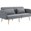 HOMCOM 2-Sitzer Klappbett mit Bettfunktion 2 Wurfkissen 170 x 83 x 80 cm* Kissen|Sofas