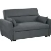 HOMCOM 2-Sitzer Sofa mit Bettfunktion Wurfkissen* Sofas