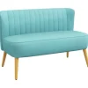 HOMCOM 2-Sitzer Stoffsofa Samtartiges 117 x 56,5 x 77 cm* Sofas