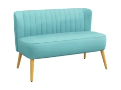 HOMCOM 2-Sitzer Stoffsofa Samtartiges 117 x 56,5 x 77 cm* Sofas