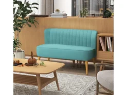 HOMCOM 2-Sitzer Stoffsofa Samtartiges 117 x 56,5 x 77 cm* Sofas