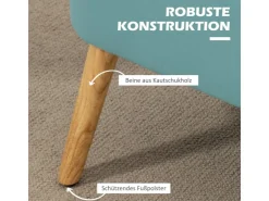 HOMCOM 2-Sitzer Stoffsofa Samtartiges 117 x 56,5 x 77 cm* Sofas