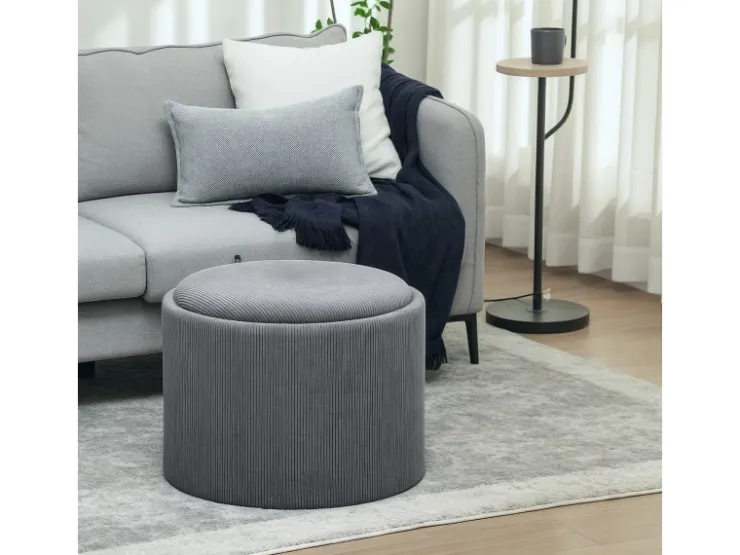 HOMCOM Sitzhocker mit Stauraum Hocker Polyester 56 x 56 x 42 cm* Hocker