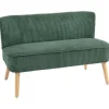 HOMCOM Sofa 2 Sitzer Modern Couch für Wohnzimmer 117 x 56 x 77 cm