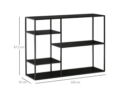 HOMCOM Standregal mit 5 Offenen Fächern Metall 120 x 35 x 87,5 cm* Regalsysteme