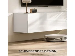 HOMCOM TV Schrank Hängend TV Board 140 cm für Fernseher Weiß* Regal Weiß