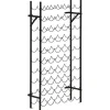 HOMCOM Weinregal Weinständer 60 Flaschen Wandbefestigung Metall Schwarz* Flaschenregale