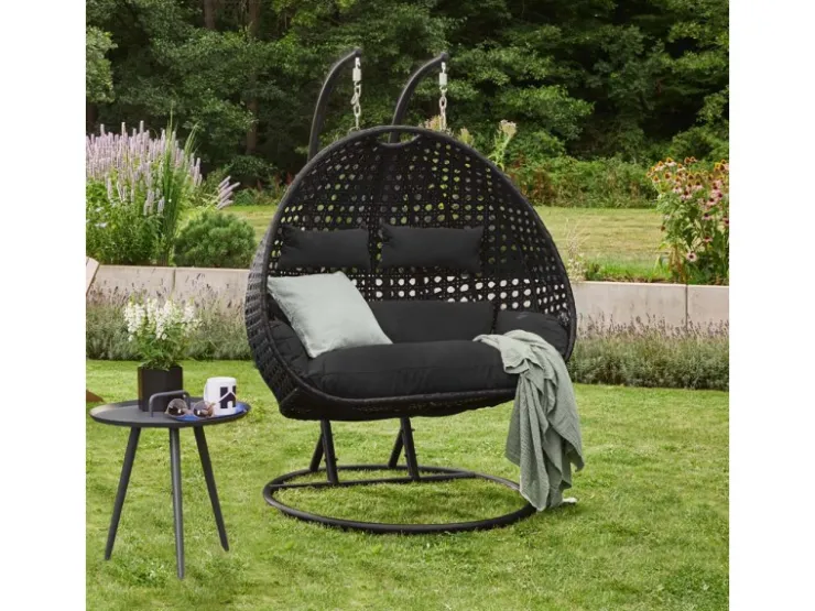 Home Deluxe Hängesessel Twin Polyrattan