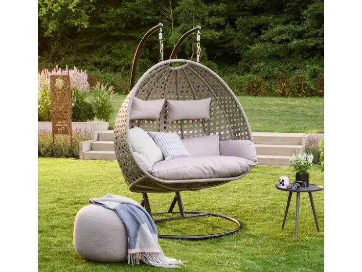 Home Deluxe Hängesessel Twin Polyrattan* Kissen