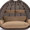 Home Deluxe Hängesessel-Korb Twin ohne Gestell inkl. Sitzkissen Braun* Kissen