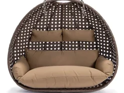Home Deluxe Hängesessel-Korb Twin ohne Gestell inkl. Sitzkissen Braun* Kissen