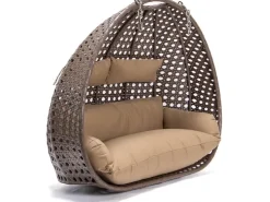 Home Deluxe Hängesessel-Korb Twin ohne Gestell inkl. Sitzkissen Braun* Kissen