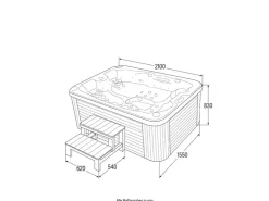 Home Deluxe Outdoor Whirlpool Beach Plus für 2 Personen 210 x 155 x 83 cm