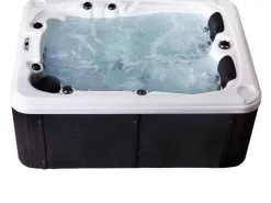 Home Deluxe Outdoor Whirlpool Beach Pure 210 x 155 x 83 cm Dunkelgrau-Weiß* Insektenschutz
