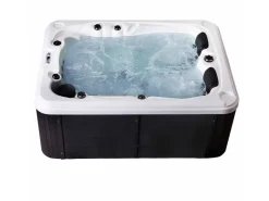 Home Deluxe Outdoor Whirlpool Beach Pure 210 x 155 x 83 cm Dunkelgrau-Weiß* Insektenschutz
