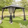 Home Deluxe Pavillon Azur 270 cm x 270 cm x 200 cm Solar-LED-Beleuchtung* Insektenschutz