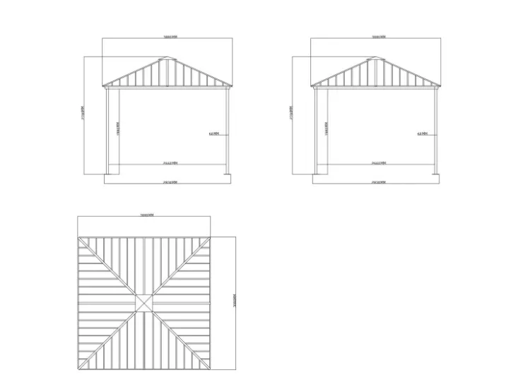 Home Deluxe Pavillon Azur 270 cm x 270 cm x 200 cm Solar-LED-Beleuchtung* Insektenschutz