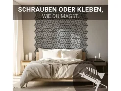 Homestyle4u Akustikpaneele 30 x 26 cm 10 Stück Hexagon Wandpaneele Holz* Bastelzubehör