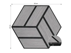 Homestyle4u Akustikpaneele 30 x 26 cm 10 Stück Hexagon Wandpaneele Holz* Bastelzubehör