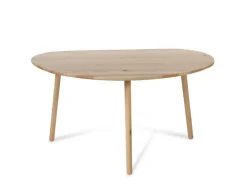 Homestyle4u Beistelltisch Natur Couchtisch Holztisch Nierentisch Kiefer